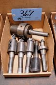 Lot - (4) R8 Shank End Mill Holders with (1) R8 Shank Face Mill Holder in (1) Box