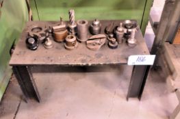 Lot - Boring Mill Tool Holders with Stand, Including: (8) End Mill Holders, Etc.