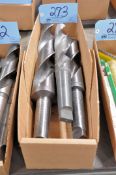 Lot - Large Tapered Shank Drills in (1) Box