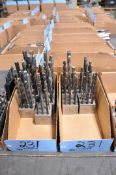 Lot - Drill Stands with S.A.E. and Metric Drills, Reamers and Counterbores in (2) Boxes