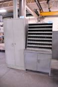Lot - (4) 2-Door Supply Cabinets, (1) Sandusky 2-Door Supply Cabinet, Etc.