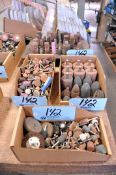 Lot - Grinding Arbors in (4) Boxes and on (1) Wood Stand
