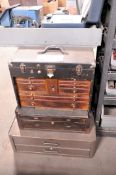 11-Drawer Flip-Top Machinist Tool Box with (2) 2-Drawer Stackable Toolboxes