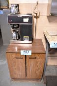 Bunn VPR Series Coffee Maker with Wood Cabinet and Supplies