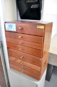 Meyer 8-Drawer Pin Gage Cabinet with 0.061