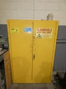 Lot - Eagle Flammable Storage Cabinet With Contents, Contents Include Gear and Bearing Oil, Etc.