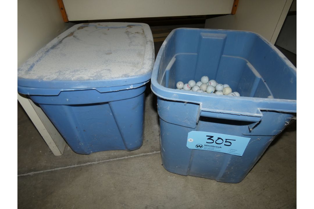 Lot - (2) Totes of Golf Balls - Image 1 of 5