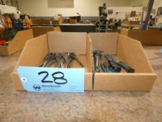 Lot - (2) Boxes Assorted Tools, (4) Slip Joint Pliers, (2) Linesman Pliers, Etc.