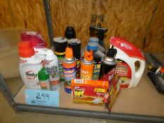Lot - Assorted Pest Control, Round Up, Cutter, OFF, Raid, Wasp and Hornet