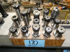 Lot - (15) Assorted 40 Taper Tool Holders with Holder