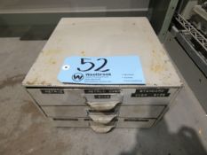 Lot - (1) Organizer with Contents- Misc. Thread Tap Tools