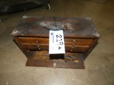 Vintage Wooden 10-Drawer Tool Chest with Contents Included