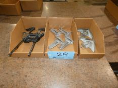Lot - (3) Boxes- (2) QuickGrip Clamps, (2) Pony Edge Clamps, (2) Sharp Corner Clamps