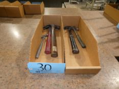 Lot - (4) Hammers, (1) Ball-Peen Hammer, Assorted Mill and Flat Files