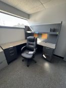 Lot - L-Shaped Desk Unit and Chair