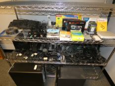 Lot - Computer and Electrical Supplies, Shelf Not Included. (3) Keyboards, Etc.
