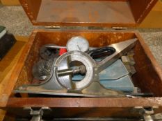 Lot - (4) Boxes of Misc. Machinist Tools, Brown and Sharpe Metal Gauges, Dial Indicator, Etc.