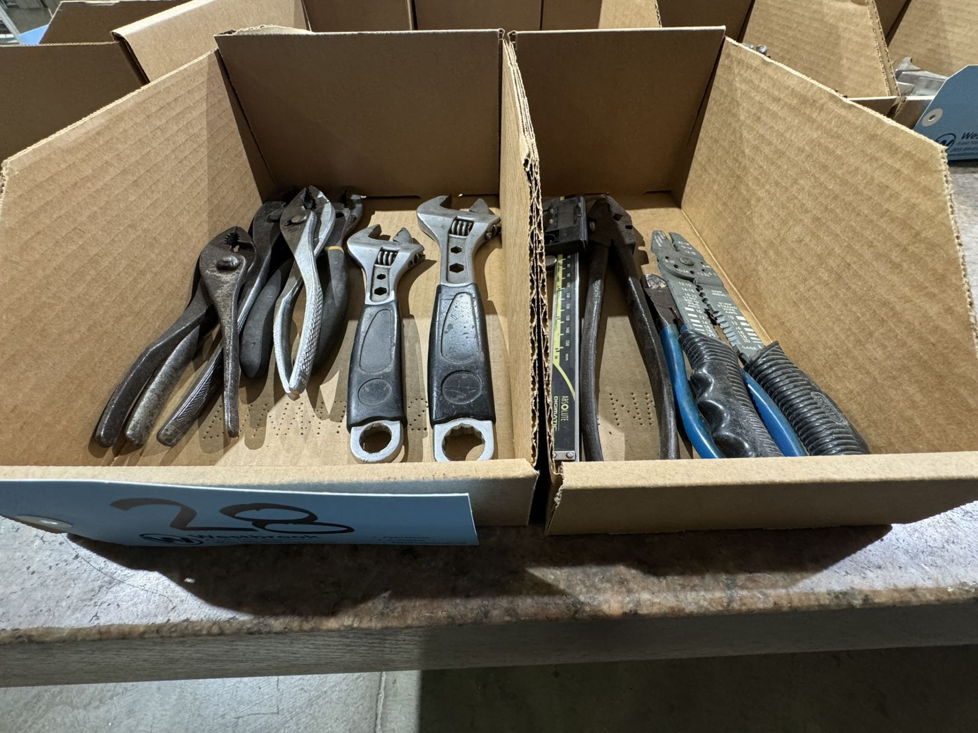 Lot - (2) Boxes Assorted Tools, (4) Slip Joint Pliers, (2) Linesman Pliers, Etc. - Image 4 of 4