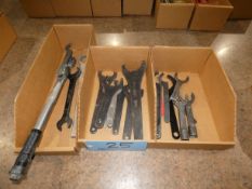 Lot - (3) Boxes Assorted Collet Wrenches and Wrenches