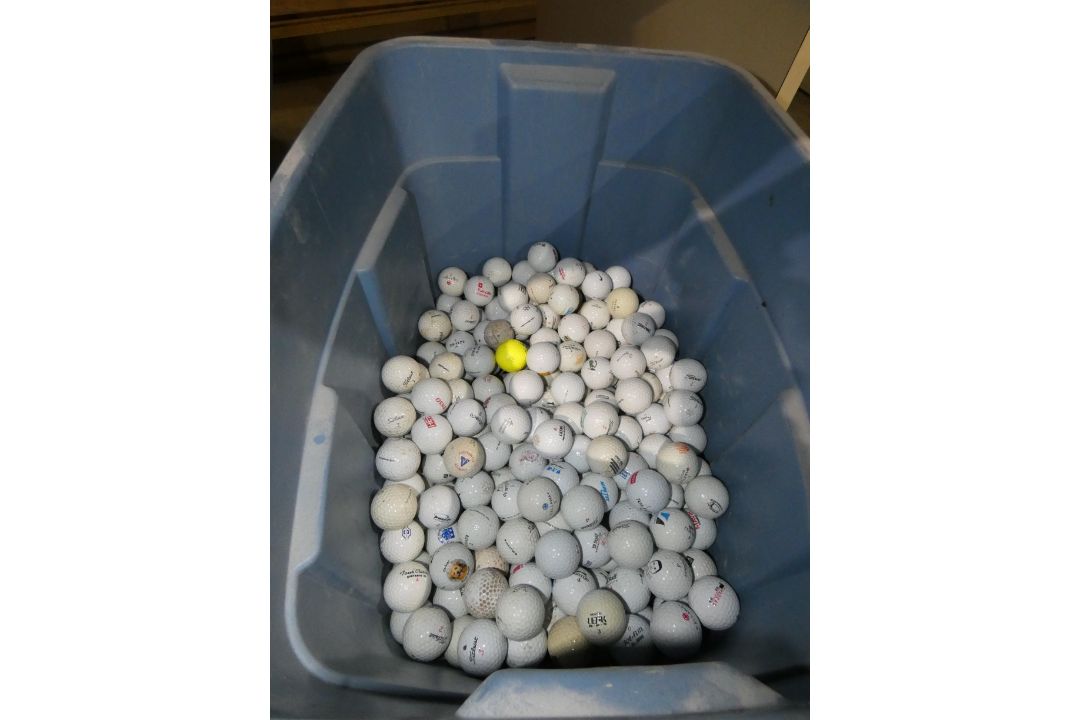 Lot - (2) Totes of Golf Balls - Image 2 of 5