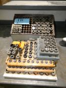 Lot - (10) Collet Storage Case with Assorted Collets