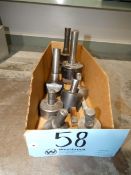 Lot - (8) R8 and Straight Shank Tool Holders with Carbide Cutters