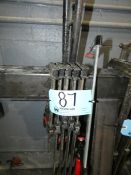 Lot - (6) Bar Clamps and (2) Pipe Clamps