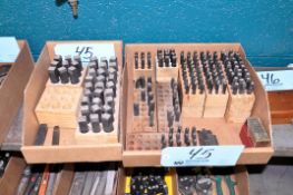 Lot - Steel Hand Stamp Sets in (2) Boxes