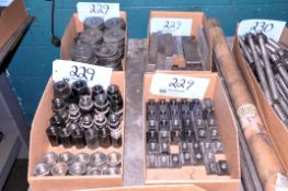 Lot - Washers, Nuts, Washer Nuts, Extension Nuts, T-Nuts and Hold Down Parallels in (4) Boxes