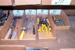 Lot - Utility Knives, Shears, Snips and Files in (4) Boxes