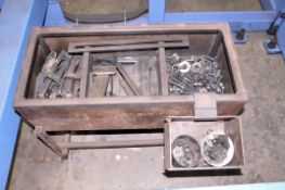Lot - Hold Down Tooling with (2) Steel Containers