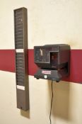 Hallock Model TCX-21 Punch Style Time Clock with Rack
