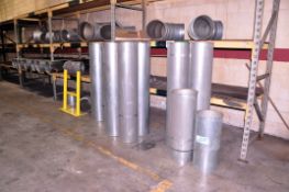 Lot - Exhaust Ducts and Clamps on (9) Shelves