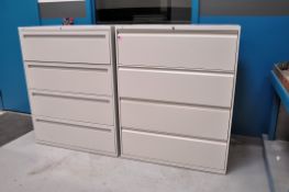 Lot - (3) 4-Drawer Lateral File Cabinets, (3) 4-Drawer Legal Size File Cabinets, Etc.