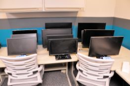 Lot - (11) Flat Screen Monitors in (3) Rows