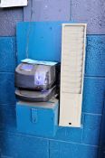 Amano Model PIX-25 Digital Time Clock with Rack