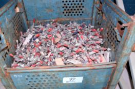Lot - Fixture Clamps in (1) Steel Basket