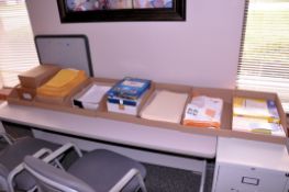 Lot - Folders, Copy Paper and Envelopes in (7) Boxes with Document Organizers and VARIDESK