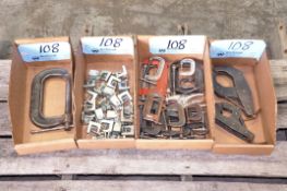 Lot - Various C-Clamps in (4) Boxes