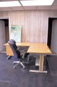 Lot - (2) Desks and (3) Office Chairs in (1) Room