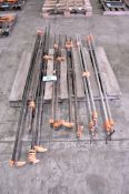 Lot - Pipe Style Bar Clamps on (1) Pallet