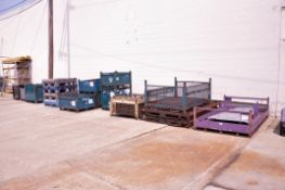 Lot - Steel Baskets and Plastic Knockdowns (Located Outside)