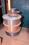 Lot - (5) Various Spools of Welding Wire in (1) Stack