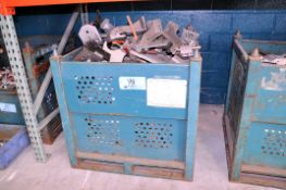 Lot - Large Fixture Clamps in (1) Steel Basket