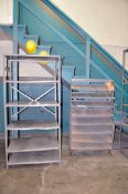 Lot - (3) Sections of Light Duty Shelving with Disassembled Shelving in (1) Group