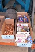 Lot - Tig Welding Consumables in (3) Boxes with Safety Shield