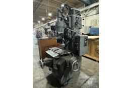 Moore Model G18 Jig Grinder with Mahogany Work Bench Tool Storage Cabinet and Accessories