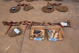 Lot - (7) Chain Binders, (2) Material Grabs, 3/4