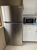 Lot- (1) Frigdaire Top/Bottom Stainless Steel Refrigerator/Freezer with (1) Farberware Microwave
