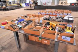 Lot - Various Hand Tools in (14) Boxes, Including: Stencils, Paint Markers, Brushes, Etc.